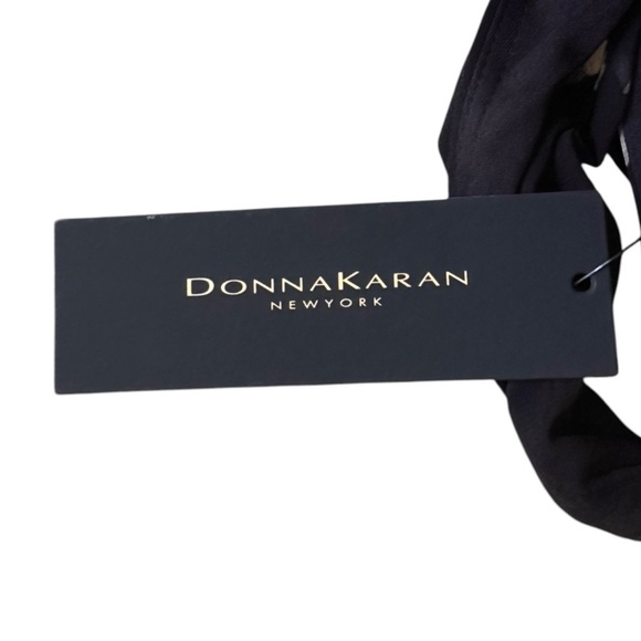 Donna Karan New York NWT Size 10 Black Geometric Halter Maxi Dress Cocktail Gown - Picture 7 of 11